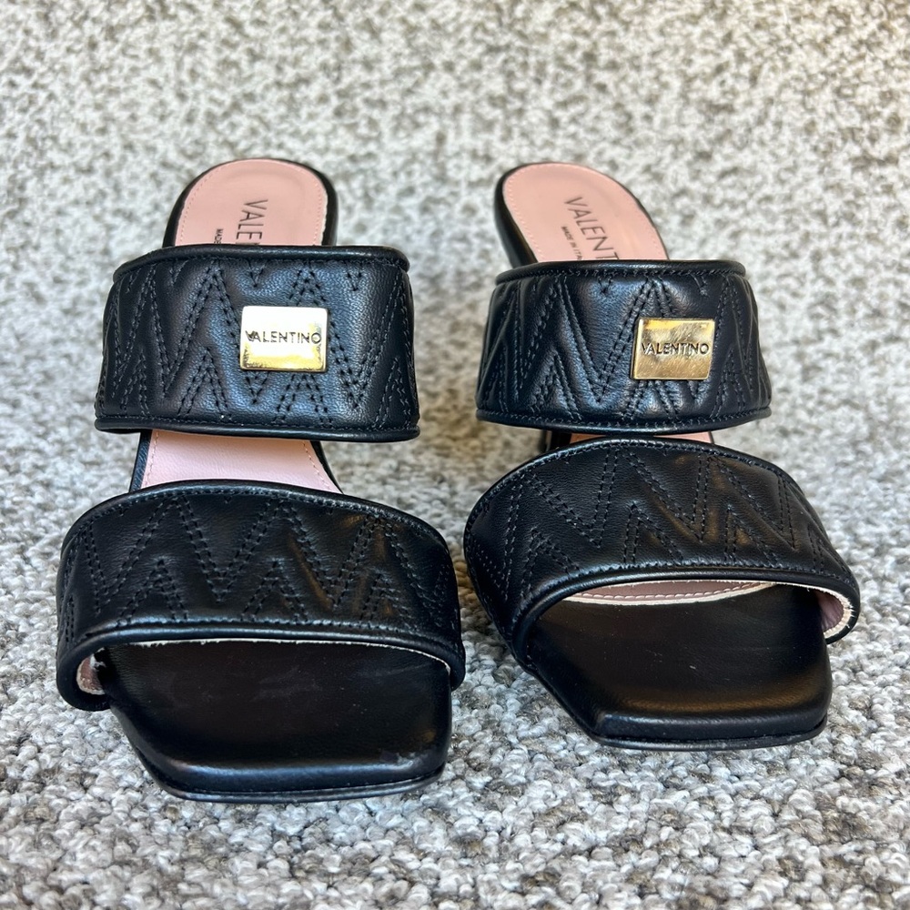 VALENTINO by MARIO VALENTINO Black Jackie Slide Sandal Women's 8 US Size - Picture 3 of 14